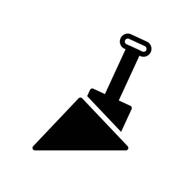 Kürek vektörü glifleri düz simge