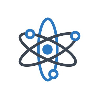 Molekül vektörü ince çizgi simgesi