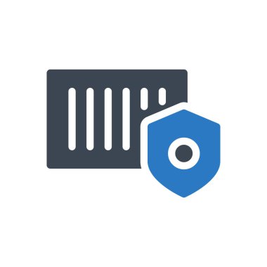 Koruma vektörü ince çizgi simgesi