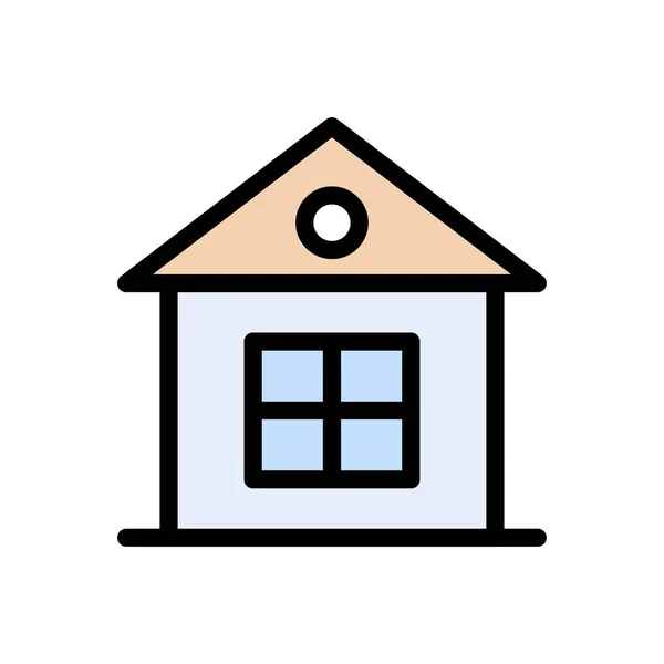 Home Vector Platte Kleur Pictogram — Stockvector