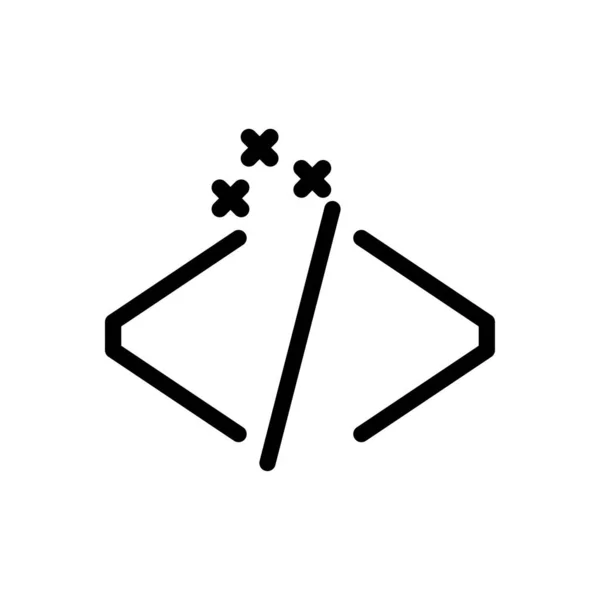 Vector Programación Icono Línea Delgada — Archivo Imágenes Vectoriales