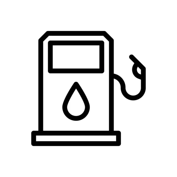 Brandstof Vector Dunne Lijn Pictogram — Stockvector