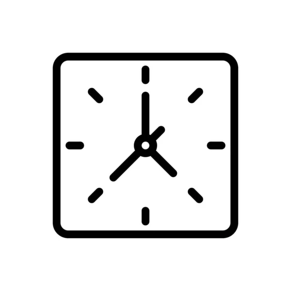 Reloj Vector Delgada Línea Icono — Archivo Imágenes Vectoriales