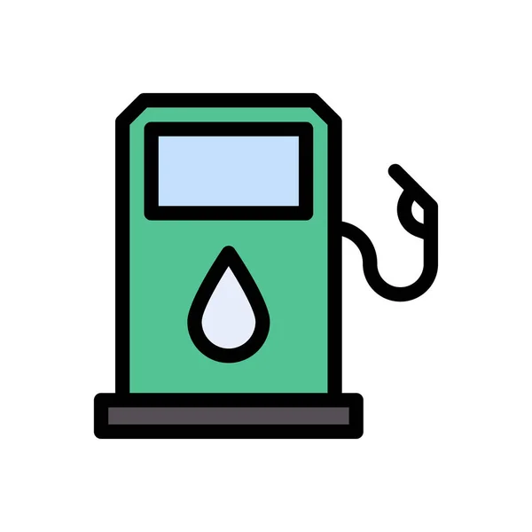 Fuel Vector Flat Color Icon — Stock Vector