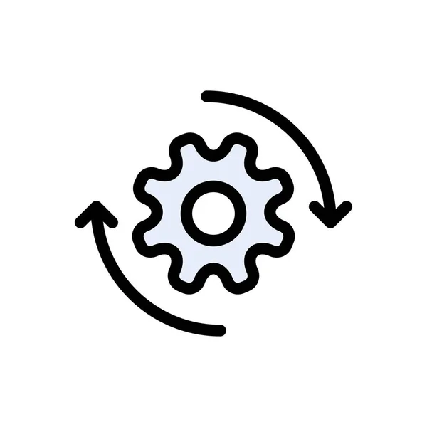 Vetor Industrial Ícone Cor Plana —  Vetores de Stock