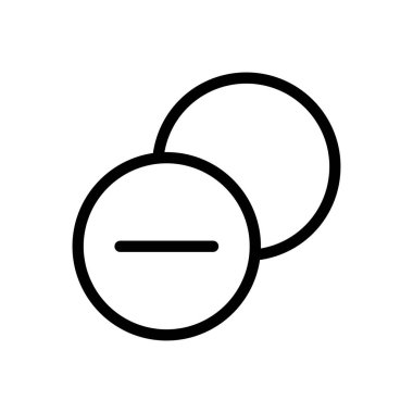 Eksi vektör ince çizgi simgesi