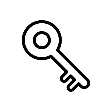 vektör ince çizgi simgesini kilitle