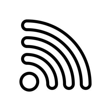 kablosuz vektör ince çizgi simgesi