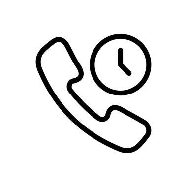 zaman vektörü ince çizgi simgesi