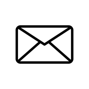 e-posta vektörü ince satır simgesi