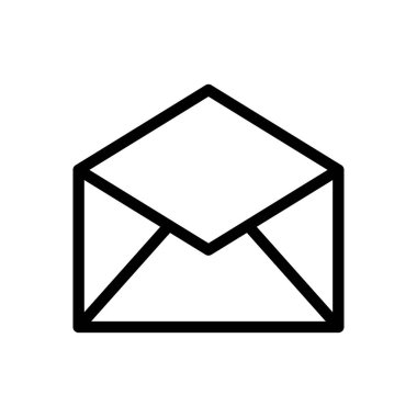 mesaj vektörü ince çizgi simgesi