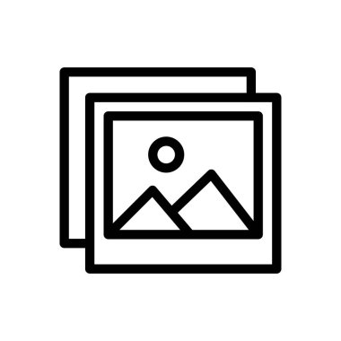 albüm vektörü ince çizgi simgesi