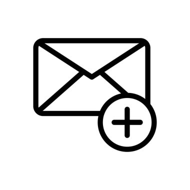 mesaj vektörü ince çizgi simgesi