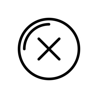 vektör ince çizgi simgesini iptal et