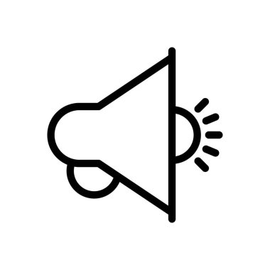 ses vektörü ince çizgi simgesi