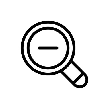 Eksi vektör ince çizgi simgesi