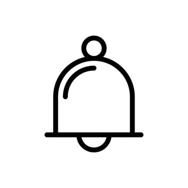 Uyarı vektörü ince çizgi simgesi