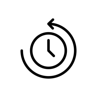 saat vektörü ince çizgi simgesi