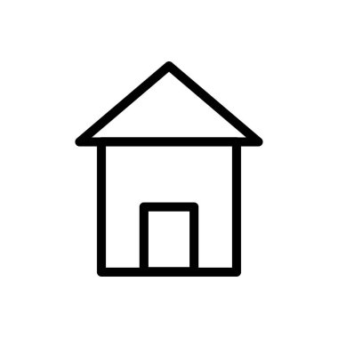 ev vektörü ince çizgi simgesi