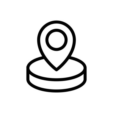 konum vektörü ince çizgi simgesi