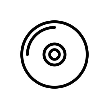 DVD vektörü ince çizgi simgesi