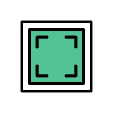 kamera vektörü düz renk simgesi