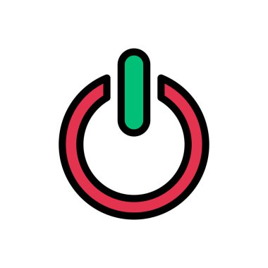 Kapatma vektörü düz renk simgesi