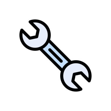 onarım vektörü düz renk simgesi