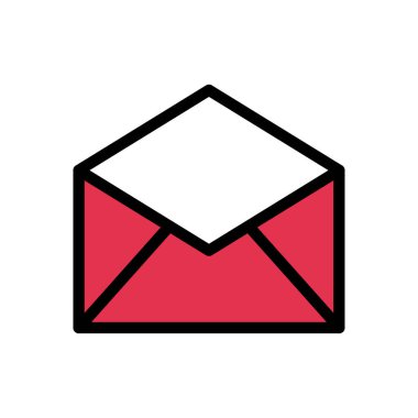 ileti vektörü düz renk simgesi