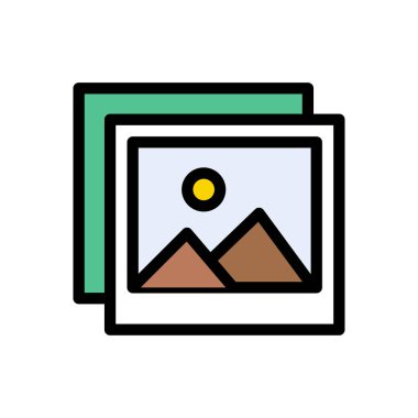 albüm vektörü düz renk simgesi