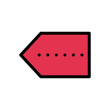 etiket vektörü düz renk simgesi