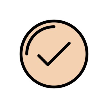 vektör düz renk simgesini kontrol et