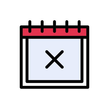 tarih vektörü düz renk simgesi