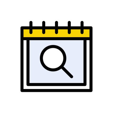 tarih vektörü düz renk simgesi