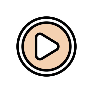 vektör düz renk simgesini çal