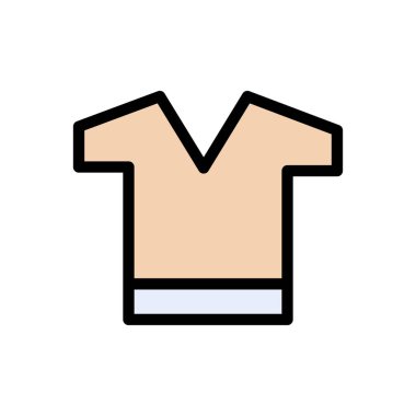 giysi vektörü düz renk simgesi