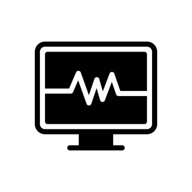 vektör glyph düz simgesini yener