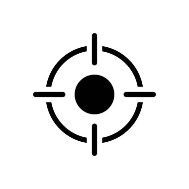 Odaklanma vektörü düz simgesi