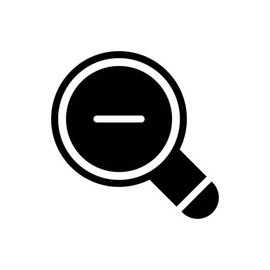 Eksi vektör glyph düz simgesi