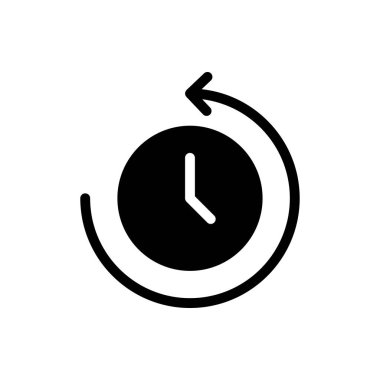 saat vektör düz simgesi