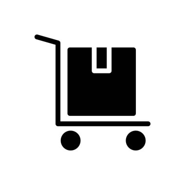 parsel vektör glyph düz simgesi