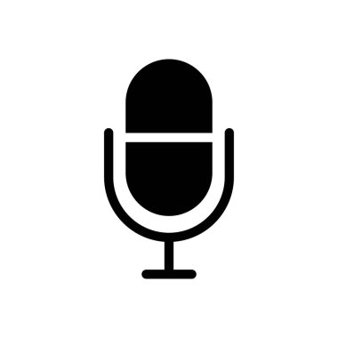 mikrofon vektörü düz simge