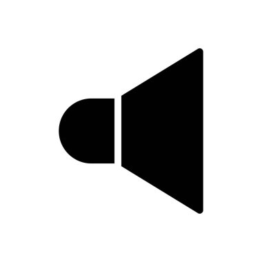 sessiz vektör glyph düz simgesi