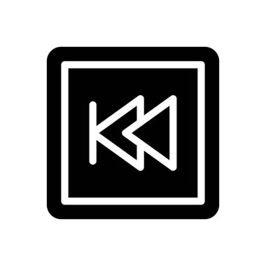 ters vektör glyph düz simgesi