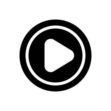 vektör glyph düz simgesini çal