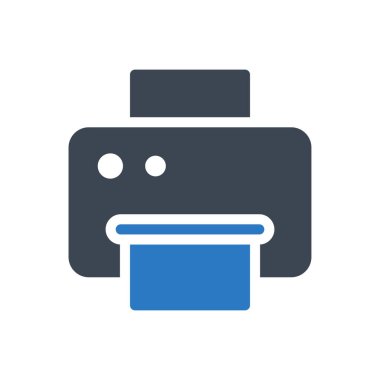 yazdırma vektörü renk simgesi