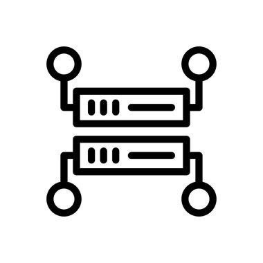 veri vektörü ince çizgi simgesi