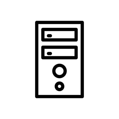 sunucu vektörü ince çizgi simgesi