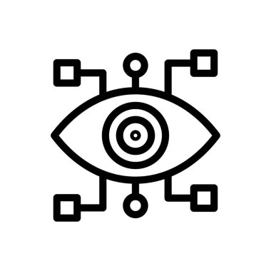 ağ vektörü ince çizgi simgesi