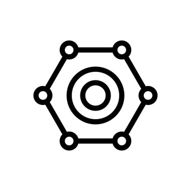 bağlantı vektörü ince çizgi simgesi